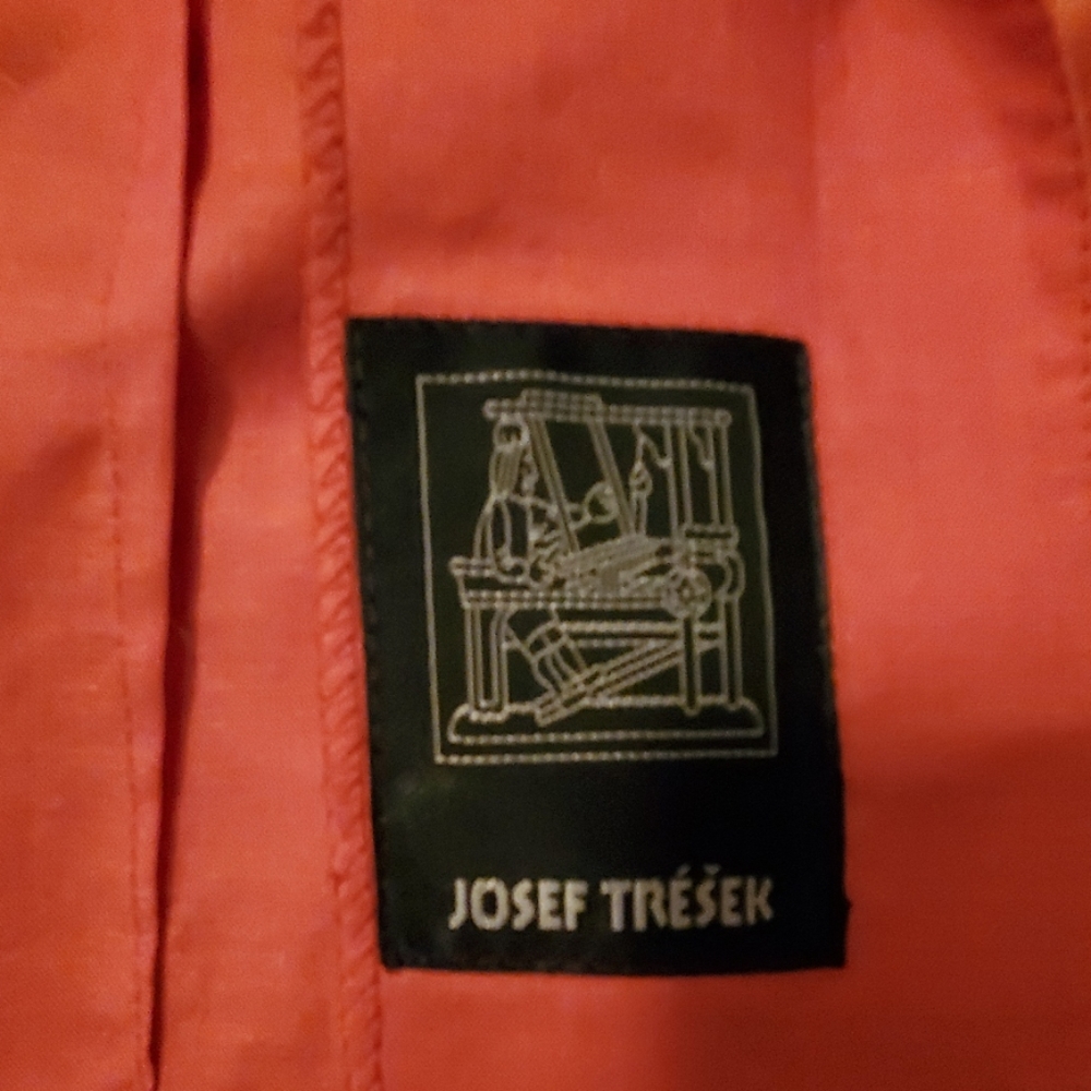 Josef Tresek Orange Cotton Blazer Large - Picture 7 of 8